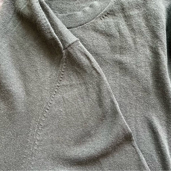 Theory Men’s Cashmere Cotton Blend Lightweight Sweater Teal Grey Size XL - Picture 4 of 6